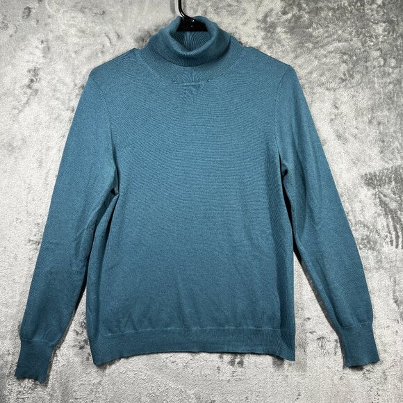 Banana Republic Sweaters - Banana Republic Sweater Medium Blue Silk Cashmere Wool Pullover Preppy